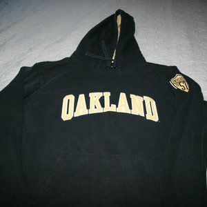 Oakland University Black Hoody Hoodie with Embroidered Items 2xl